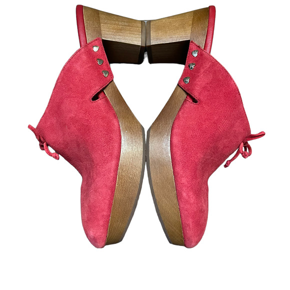 Kate Spade NY Amsterdam Womens Mules Clogs Size 8.5 B Red Suede Womens Slip On - Picture 5 of 8